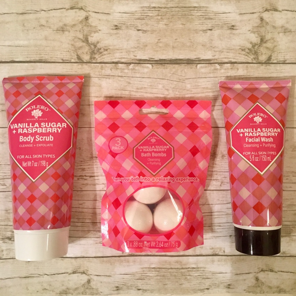 Spa Set of Bolero Products Vanilla Sugar/Raspberry - Picture 4 of 6